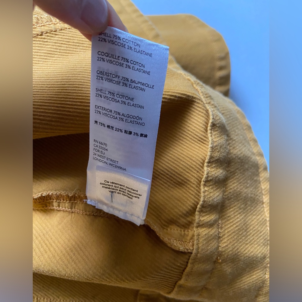 Anthropologie Mustard Yellow Bell Sleeve Cropped Jacket - Picture 9 of 14